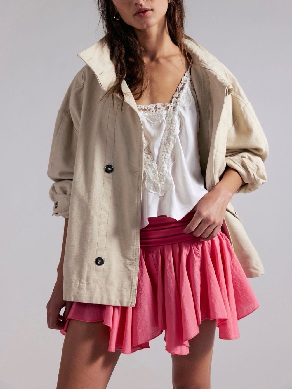 Free People Emme Foldover Skirt Sz S
